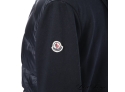 LNWOT Moncler Maglia Cardigan Navy Down Filled Hoodie Slicker Jacket Sweater M