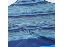 WAVES LIKE THE OCEAN : AUTHENTIC VINTAGE PIERRE BALMAIN PARIS BLUE STRIPED SILK SCARF