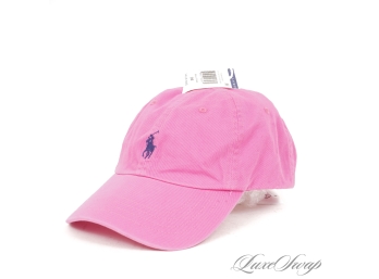BRAND NEW WITH TAGS POLO RALPH LAUREN GARMENT WASHED PINK ADJUSTABLE SUMMER DAD HAT!