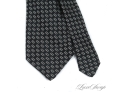 THE ONE EVERYONE WANTS : AUTHENTIC FENDI MADE IN ITALY BLACK ALLOVER WOVEN MONOGRAM FF LOGO SILK MENS TIE