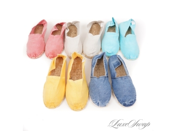YOU GOT FIVE ON IT : LOT OF 5 BRAND NEW RORO ECOLOGICO NATURAL PIQUE AND JUTE ESPADRILLES 38/39