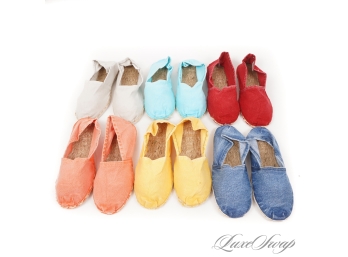 YOU GOT 5 ON IT! LOT OF 5 BRAND NEW RORO ECOLOGICO NATURAL PIQUE JUTE ESPADRILLES 36/37