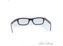 THE SCHOLARLY LOOK : VINTAGE 1960S MADE IN JAPAN BLACK THICK FRAME DOUBLE RIVET NERD GLASSES
