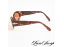 PERSOL MADE IN ITALY 2031 CRACKLED TORTOISE SHELL SIGNATURE DAGGER ARM SUNGLASSES