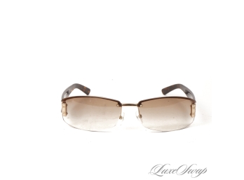 SUNGLASSES SEASON IS HERE! AUTHENTIC GUCCI MADE IN ITALY GG 1799/S RIMLESS TORTOISE SMOKED LENS SUNGLASSES