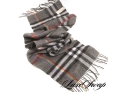 RECENT AND RARE AUTHENTIC BURBERRY 100 PERCENT CASHMERE GREY TARTAN NOVACHECK SCARF WITH RAINBOW!