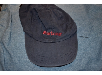 Mens Barbour Blue Washed Logo Baseball Hat Cap