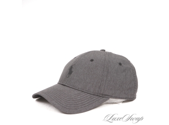 BRAND NEW WITH TAGS POLO RALPH LAUREN ANTHRACITE GREY ADJUSTABLE SUMMER DAD HAT!
