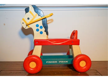 Group Of MOD Toys Vintage ! Fisher Price, Ohio Arts, Ride On Horse, Push Top, Etc!