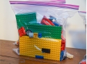Legos 3 Large Bags  With Track And Literature ~ 1980's