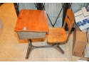 MCM Children's School Desk With Chair Attached