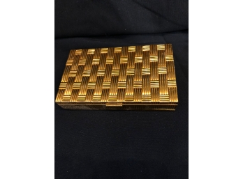 Evans Gold Compact Make Up And Cigarette Holder Clutch MCM