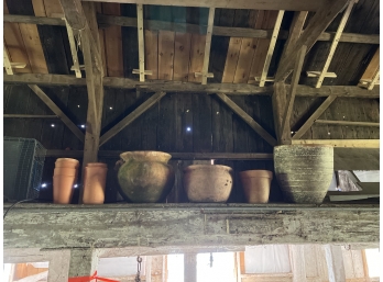 GROUPING OF TERRACOTTA PLANTERS