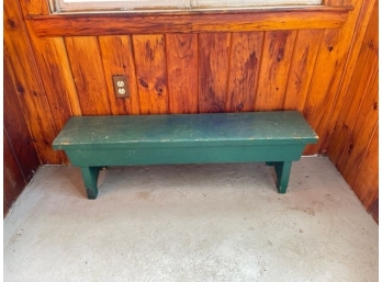 GREEN PAINTED BENCH