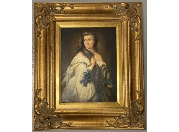 SIGNED PORTRAIT OF A WOMAN, OIL ON BOARD