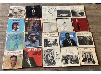 17. Box Lot Of Records Over 45 Includes Nat King Cole And Ray Charles