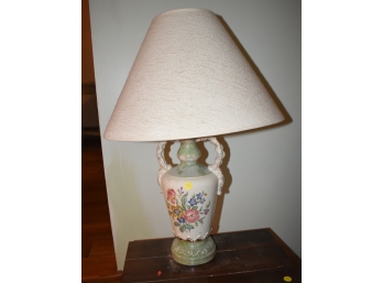 344. Antique Hand Painted Table Lamp