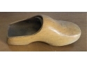 111. Antique Hand Carved Wooden Shoes