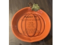 212. Harvest Pumpkin Pie Bowl/ Pie Pan