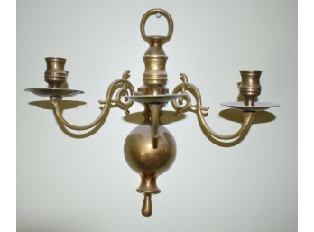 389.  Pair Of Brass Wall Sconces