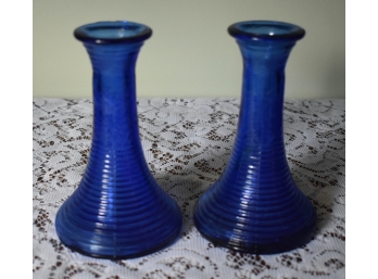 395. Cobalt Vases (2)