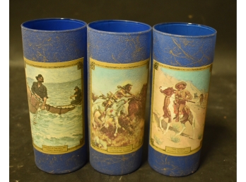 109. Frederick Remington  And  Charles M. Russell Themed Tumblers (3)