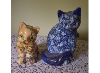 393. Decorative Cat Figures (2)