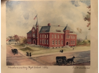 Michanicsburg High School  1892   Watercolor