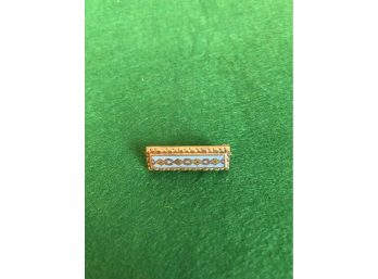 Victorian Gold Filled Enamel Pin