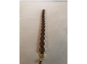 Vintage 7'  Chunky Gold Tone Purple Stone Bracelet