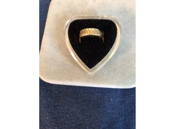 Vintage 10Kt Genuine  Diamond Ring  Size 7