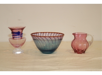 Kosta Boda Art Glass Bowl Vase Creamer