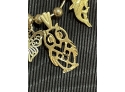 Vintage 14k Gold Charms With Holder 4.1g