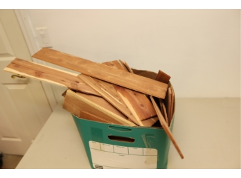 Office File Box Of Cedar Panel Pieces From A Cedar Closet Build.