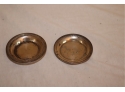 Vintage Pair Of Small Sterling Silver Round Dish