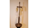 Vintage Pair Of Black And Gold Table Lamps With Shades