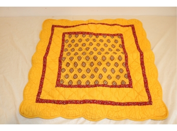25' X 25' Country Yellow Quilt Pillow Sham  *NEW NEVER USED*