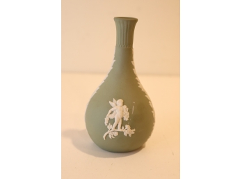Vintage Green Jasperware Wedgwood Bud Vase