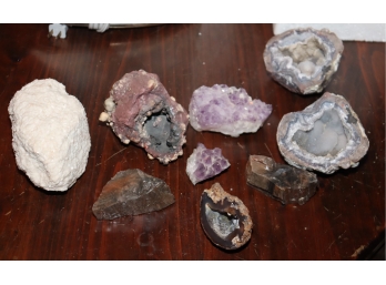 Vintage Geode Rock Collection Crystals