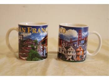 Pair Of San Fransisco Souvenir Coffee Mugs