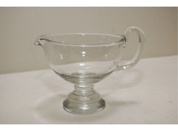Vintage Glass Gravy Boat With Ladle