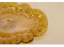 Vintage Amber Glass Plate