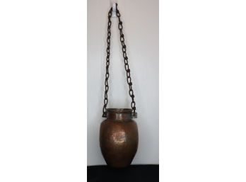 Vintage Hanging Copper Pot Hanging Chain