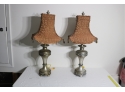 Matching Pair Of Table Lamps And Shades.