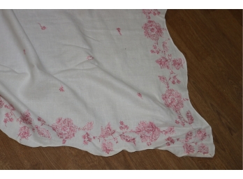 Vintage Embroidered Table Cloth