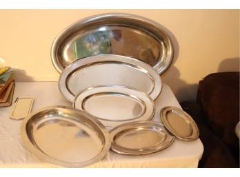 Stainless Steel Serving Tray Lot