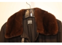 Women's Mink Trim Collar/ Cuffs Cinzia Roca Coat Size 10 (Cinzia10)