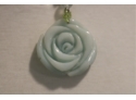 Carved Stone Rose Necklace