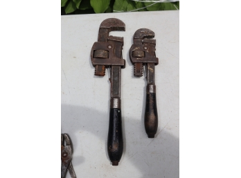 Vintage Pair Of Walworth Adjustable Pipe Wrenches