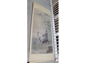 Vintage Japanese Wall Hanging Scroll